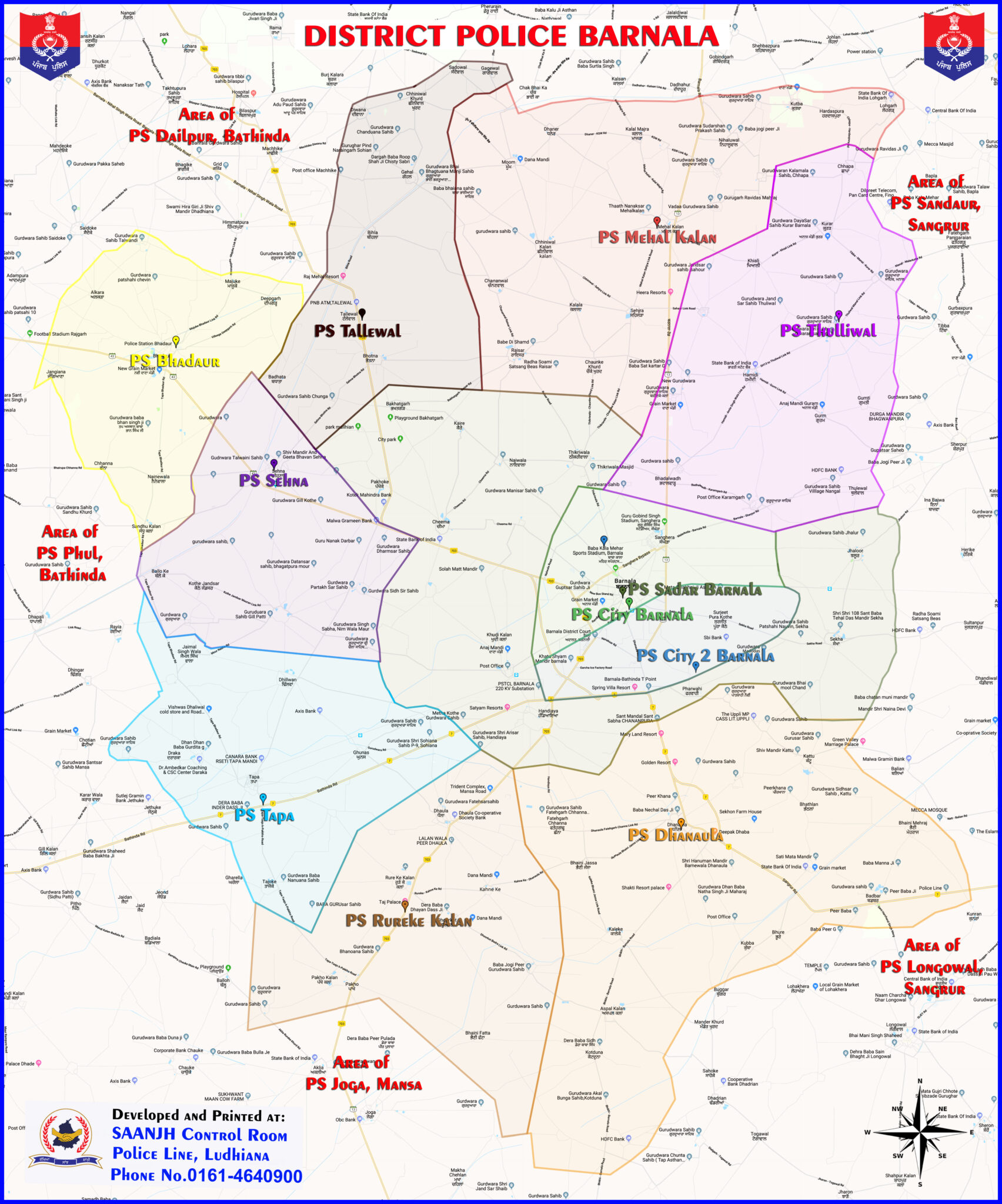 Barnala Map